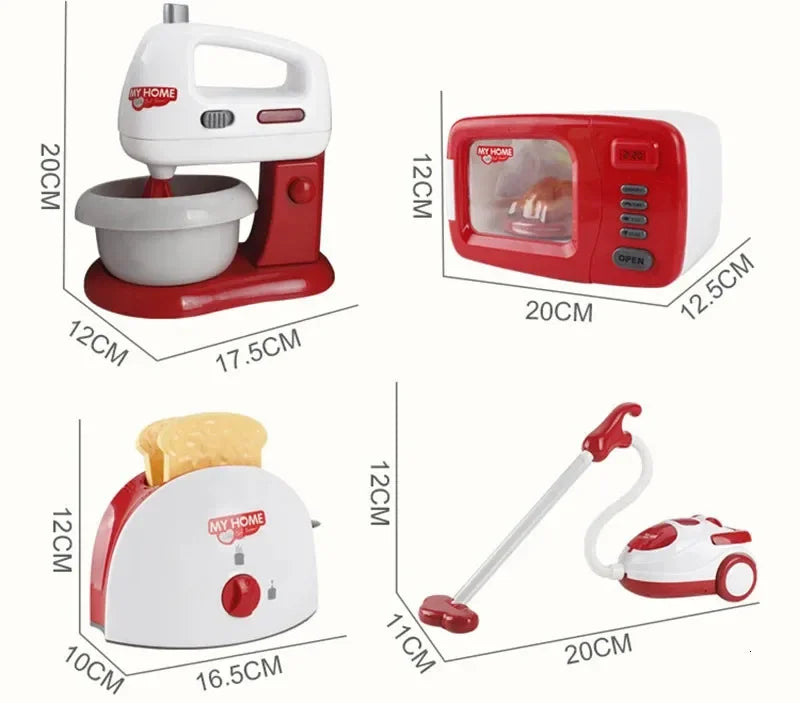 Kitchen Appliances Toys Toy Kitchen Set for Kids Play Kitchen Doll House Accessories Blender Coffee Maker Machine Mixer Toaster