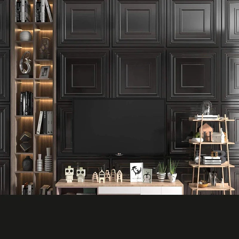 12pcs 50cm 3D Wall Panel 3D wall sticker Relief Art Wall Panel not self-adhesive Sticker Living Room Kitchen bathroom Home Decor