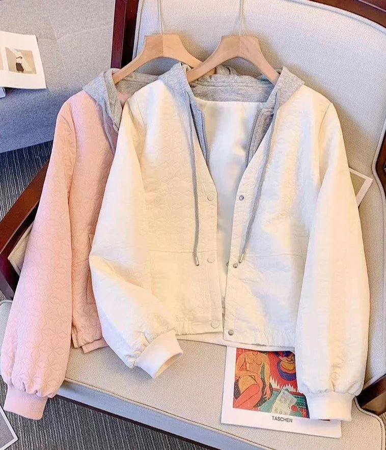 Frühling Herbst Damen Bomberjacken mit Kapuze, kurz, Vintage-Angebot, neu in Outerwears, weibliche Baseball-Fliegermäntel, eleganter Verkauf