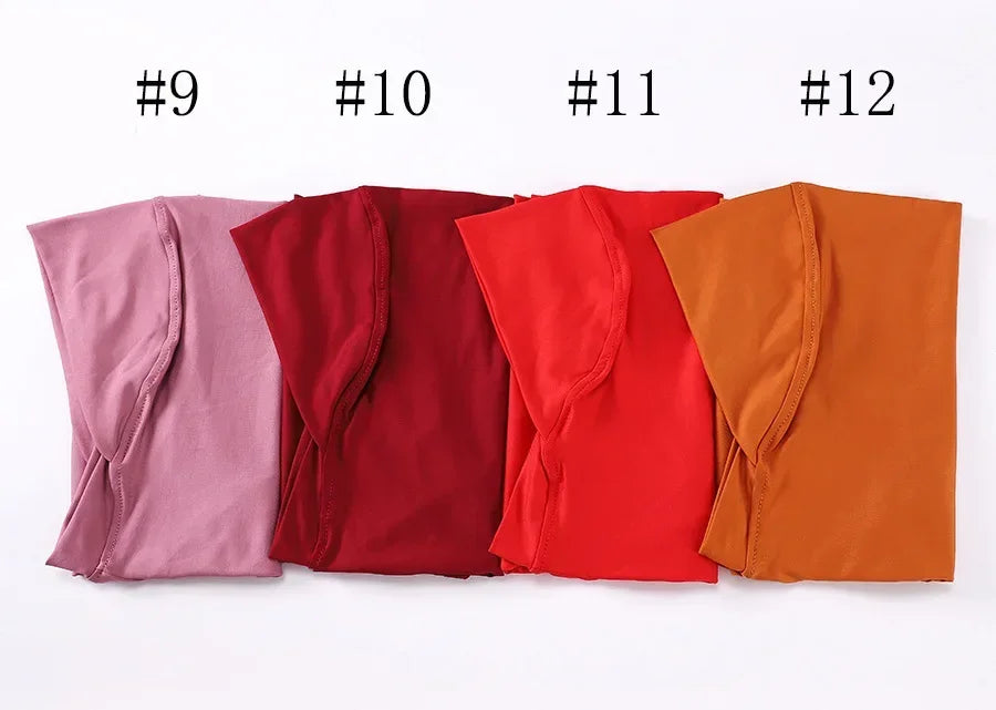 Soft Solid Modal Jersey Hijab Instant Hijab Scarf For Muslim Woman Hijabs Ladies Casual Wraps Islamic Headscarf Turban 68*68cm.