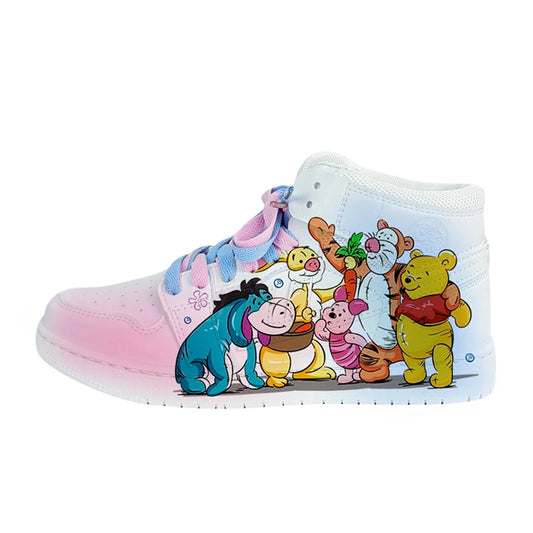 New The Disney family cartoon girls  princess cute Casual shoes non-slip soft bottom sports shoes for girl gift.