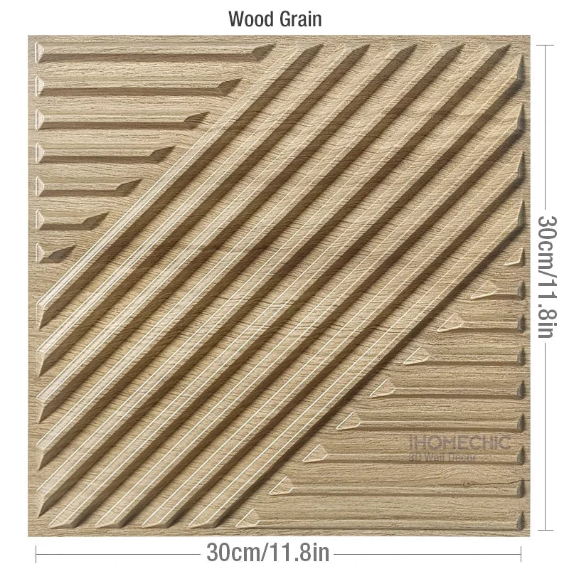 12pcs 30x30cm Champagne gold color 3D Wall Panel Shining Gold 3D Wall Sticker Wedding party background wall art Wood grain paper