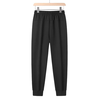Summer Big Size Men's Pant Drawstring Stretch Sport Jogger Trouser Male Plus Large Fit Zip Pocket 4XL 5XL 6XL 7XL 8XL Grey Black.