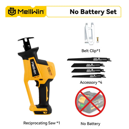 MELLWIN 3600W Bürstenlose Elektrische Säbelsäge Elektrische Kettensäge Säbelsäge Tragbare Power Schneiden Werkzeug Für 21V 18v Batterie