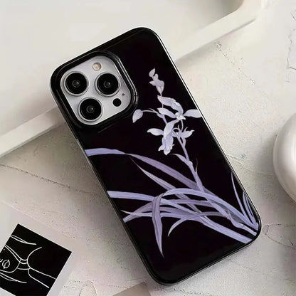Lily Orchid Flower Print Soft Phone Case For iPhone 16 15 14 13 12 11 Pro Max XS XR X 7 8 Plus SE 2020 2022 Shockproof Cover.