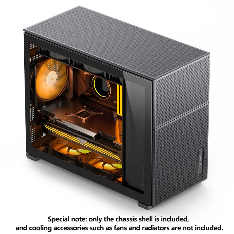 JONSBO Pinecone D31 M-ATX Computer Case Mesh Side Transparent ATX With Display Screen Games Chassis Support 360 Water Cooling