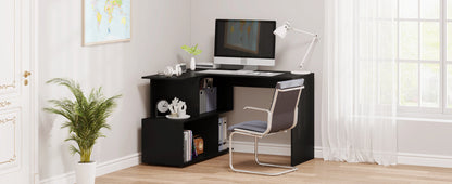 WOLTU Arbeits-PC-Computertisch aus Spanplatte mit Regalen für Arbeitszimmer, Studenten, Schreibtisch, Büro, Arbeit, Wohnmöbel