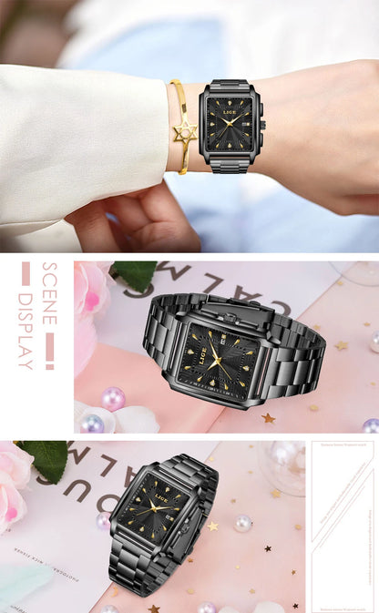LIGE Fashion Waterproof Watch For Women Top Brand Luxury Women Watch Casual Sport Date Women's Quartz Wristwatches Montre Femme.