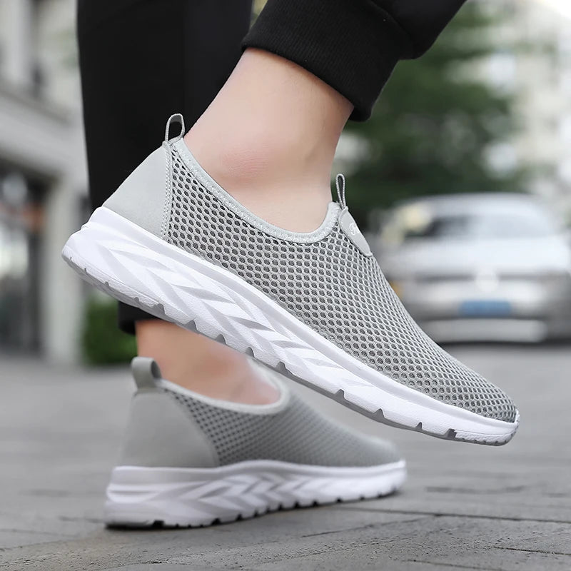 YRZL Sneakers Men Summer Casual Shoes Men Mesh Breathable Outdoor Non Slip Sports Shoes Slip on Loafers for Men Pius Size 39-46.