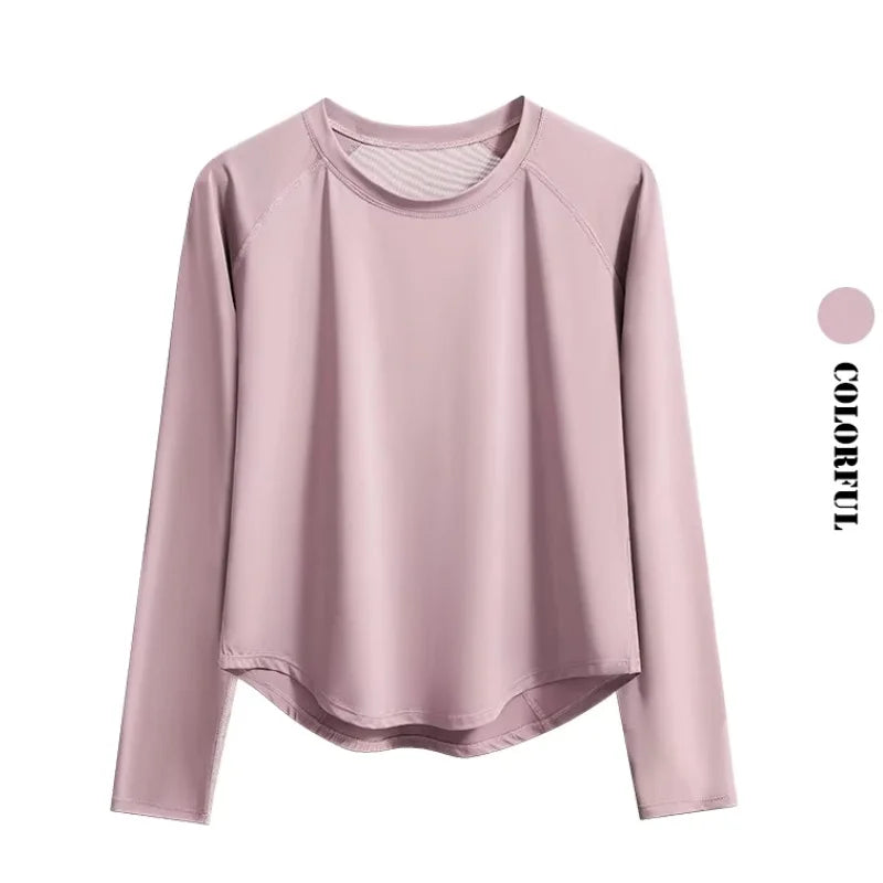 DRUR 2pcs Running Set Women Tracksuit Lightweight Loose Long Sleeve Sport Shirt Pants Sets 2 Piece Sportswear Outfit Gym Clothes