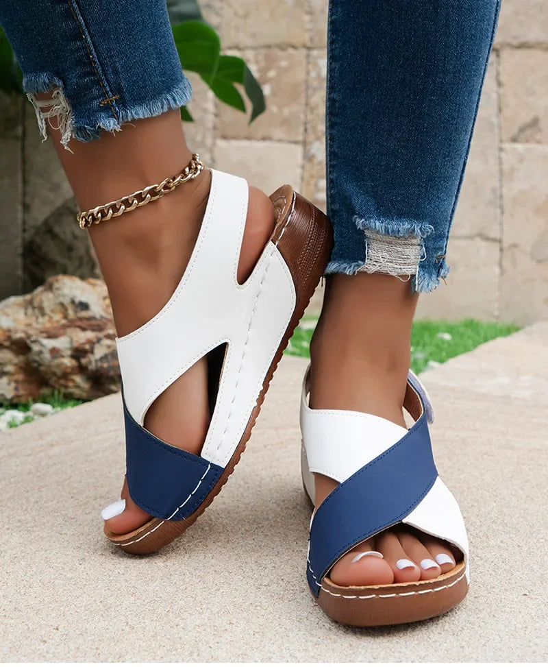 Women's Sandals Soft Heels Sandals Women Peep Toe Summer Shoes Lightweight Wedges Heeled Shoes Woman Footwear Summer Sandals.
