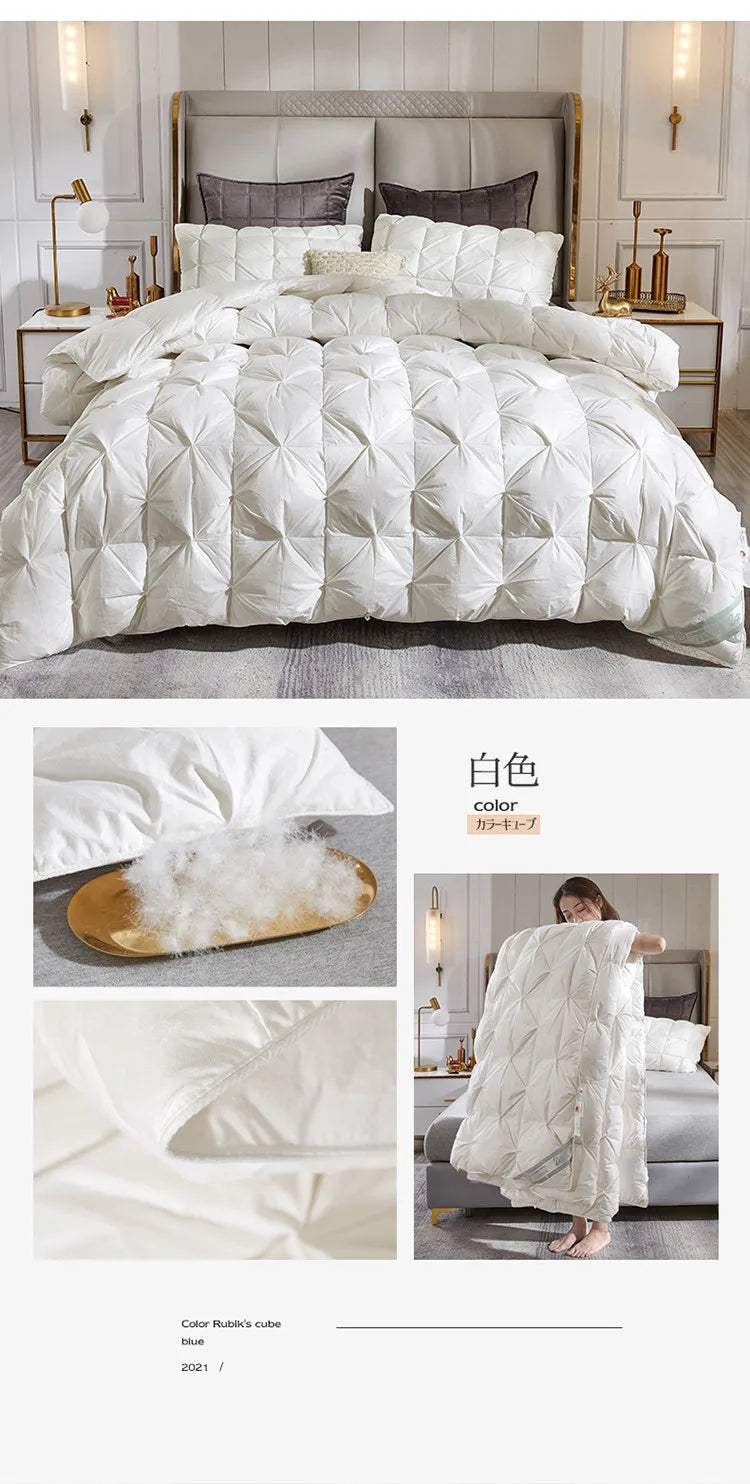 Down duvet 95 white goose down five-star hotel warm double single duvet core goose down duvet