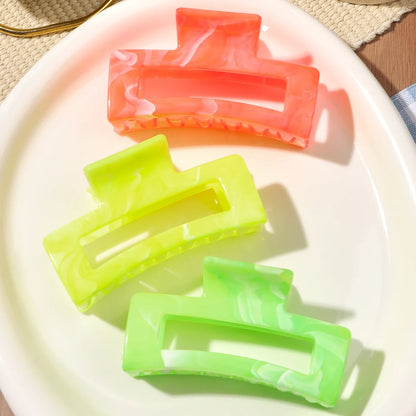 1/3/4/6 Pcs Medium Hair Claw Clips for Women Girls, Pink Strong Hold Matte Square Hair Clips for Thick Thin Hair