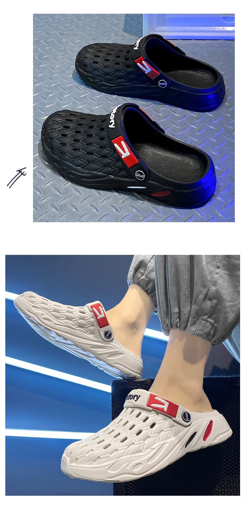 Flat Sandals Men Shoes 2025 Slippers Men Garden Platform Sandals Man Summer Sandals Male Sneakers Outdoor Flip Flops Home Clogs.