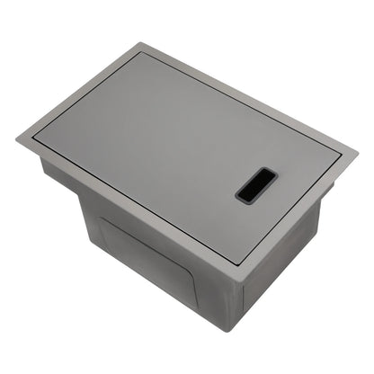 Bymaocar Edelstahlspüle 30 x 45 x 23 cm mit Wasserhahn, eingebettetes Küchenspüle, einschüssel, verdecktes Küchenspüle