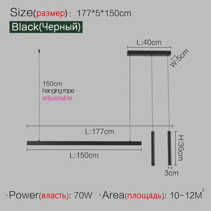 Esszimmerlampe Küchenleuchten Wort lange Restaurant Kronleuchter moderne minimalistische Bürolampen Nordic Bar Insel Kronleuchter
