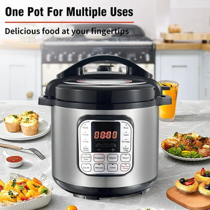 5L Electric Pressure Cooker Stainless steel Smart Multicooker for Kitchen Slow Cooker Rice Cooker Steam Pot Food Warmer 220V.