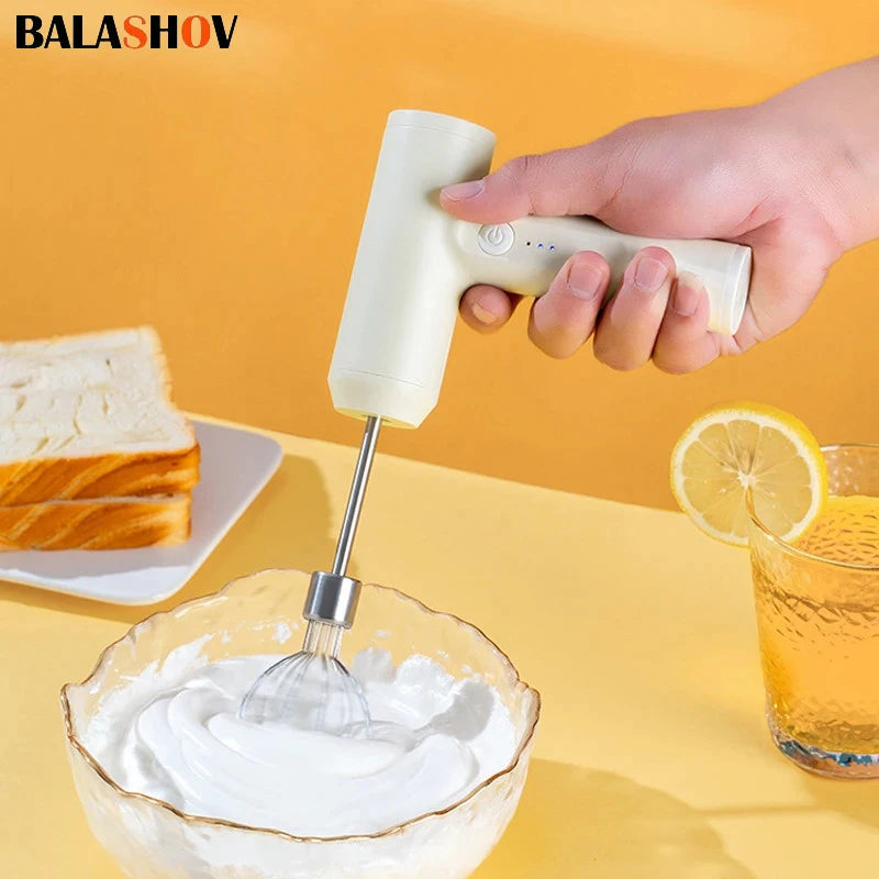 Electric Food Mixer Handheld 3 Gear Cake Cream Mixer Wireless Rechargeable Food Blender Egg Beater Whisk Tool Milk Frother.