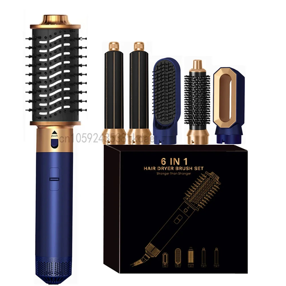 6 in 1 Hair Dryer Brush Hot Comb Set Professional Curling Iron Hair Straightener Styling Tool For Dyson Airwrap Hair Dryer.