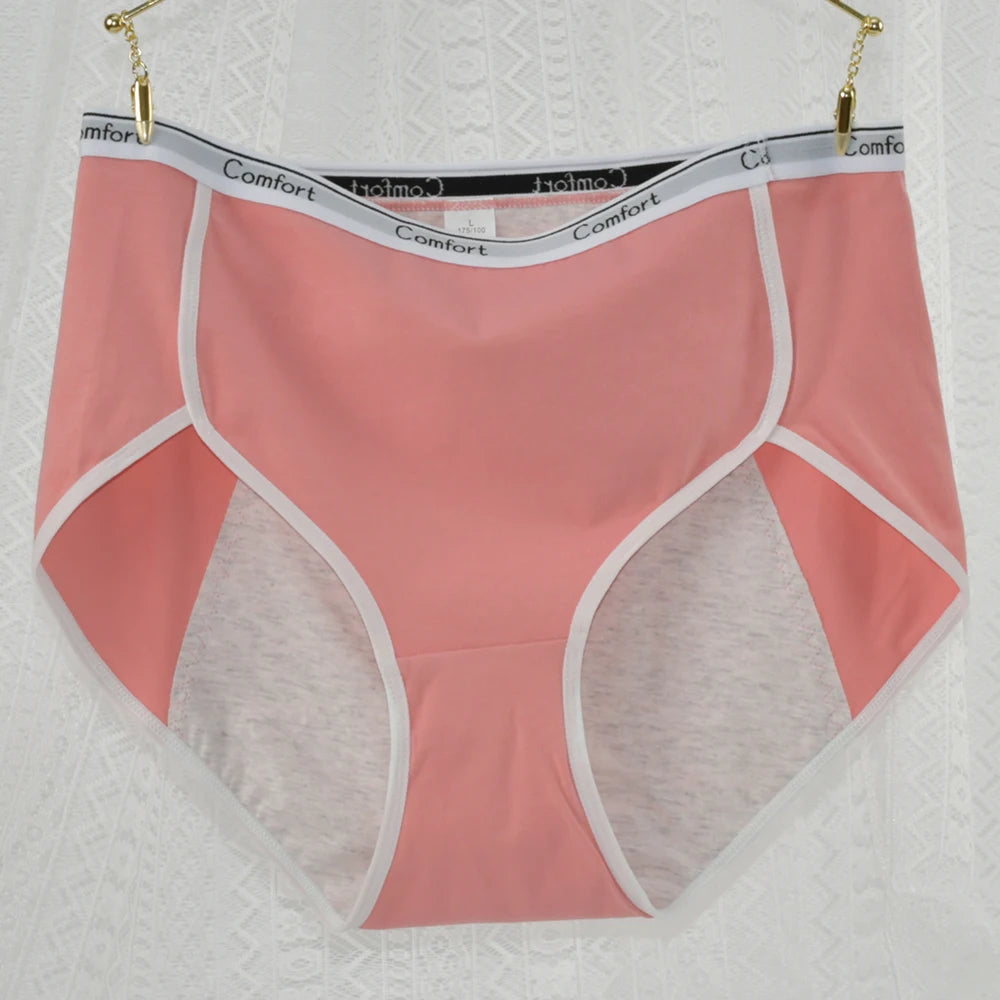 1Pack Women's Period Underwear Mid Waist Anti-Leakage Cotton Panties Comfortable Menstrual Briefs for Teens Ladies Intimates.
