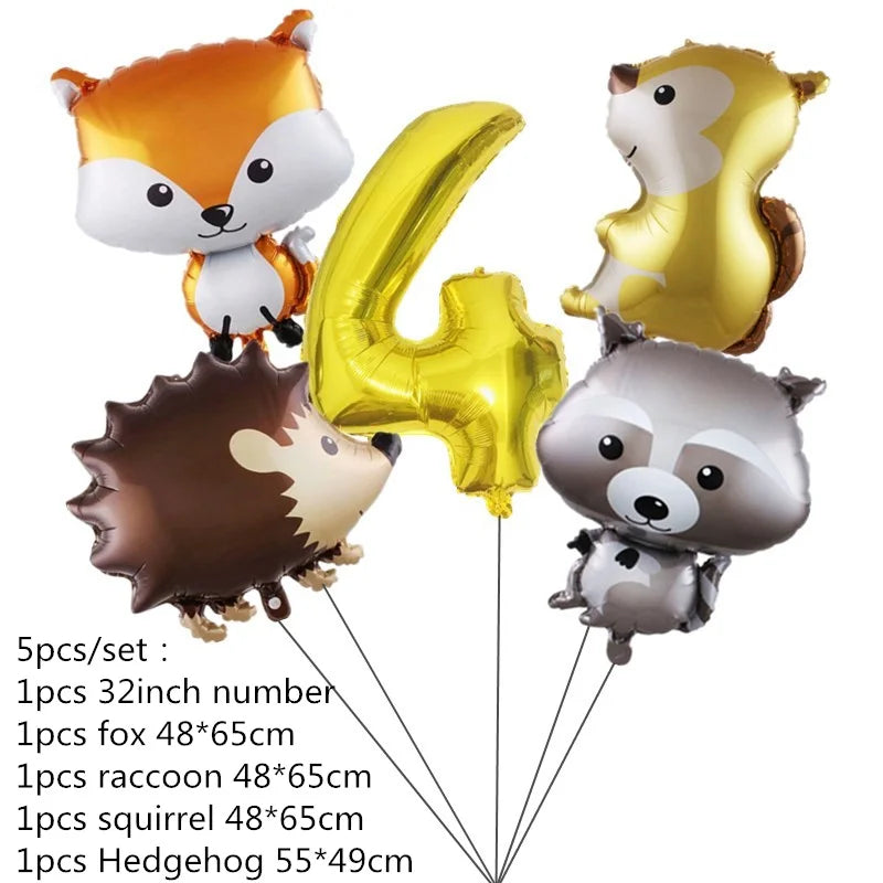 Woodland Tier Dschungel Wald DIY Party Dekoration Teller Tasse Tischdecke Geburtstag Party Baby Dusche Kinder Geburtstag Party Supplies