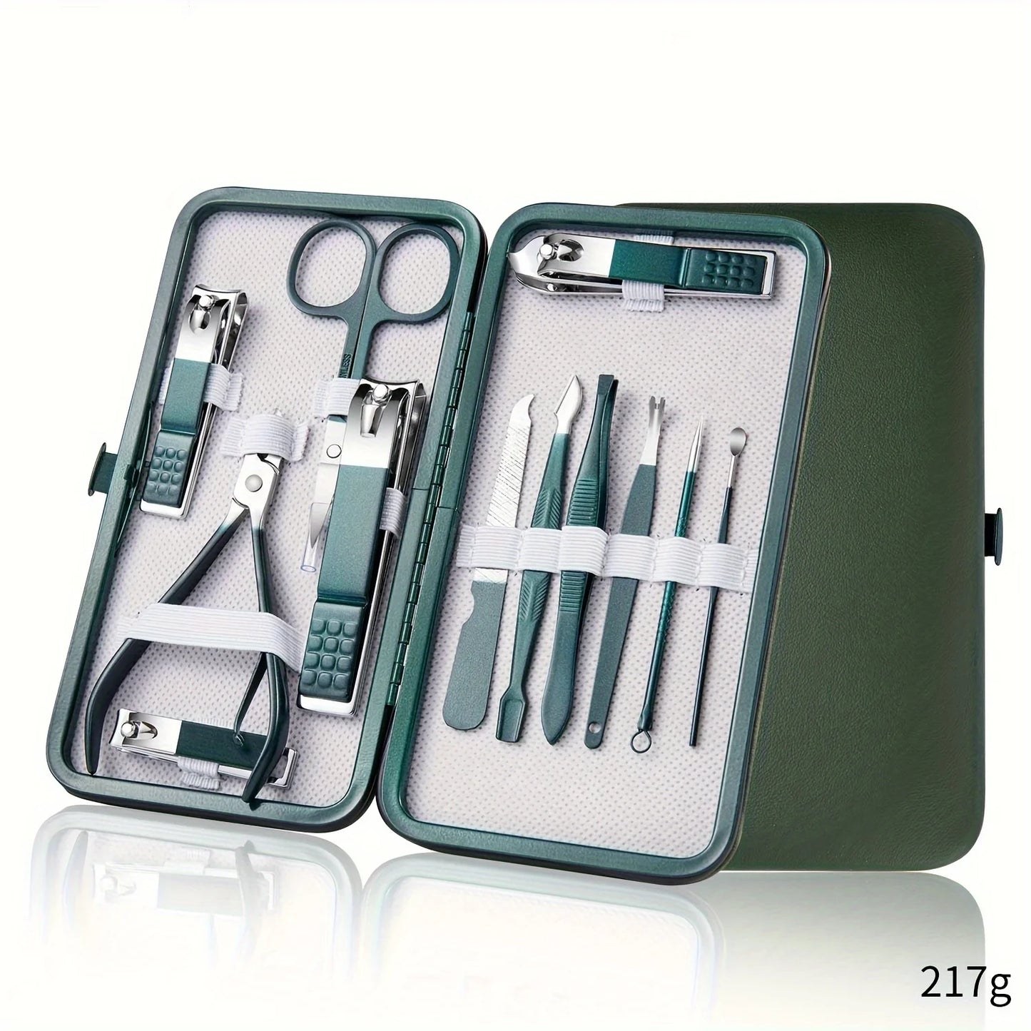 Professional 7/10/12/18 Piece Nail Care Kit Stainless Steel Manicure & Pedicure Set Nail Clipper Set with Travel Case.