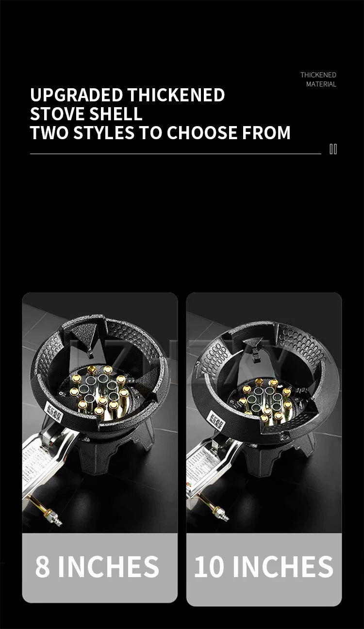 Low-pressure Fierce Fire Gas Stove Commercial Single-hole Liquefied Gas Burner for Hotel Restaurant Energy-saving Gas Cooktop.