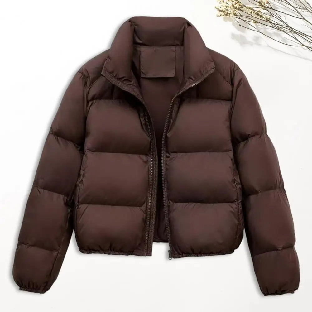 Reversjacke, einfarbige Jacke, winddicht, gepolstert, Daunenmantel mit Stehkragen für Herren und Damen, schmale Passform, Outdoor-Jacke für den Winter