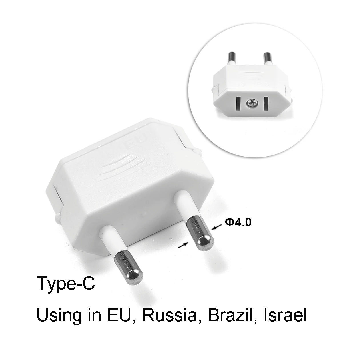 US-Elektrostecker-Adapter, europäisch, EU auf US, Amerika, China, CN, Kanada, CA, Reiseadapter, 2-poliger Stecker, Typ A, Konverter, Netzteil