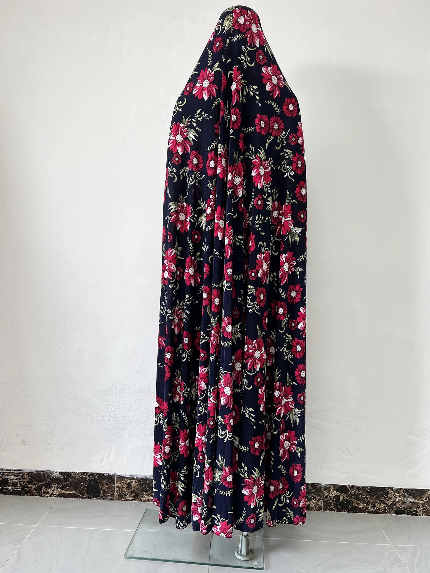 6XL  Muslim Womens Hooded Abaya African Sleeveless Prayer Garment Kaftan Dress With Hijab Floral Dubai Saudi Robe Ramadan.