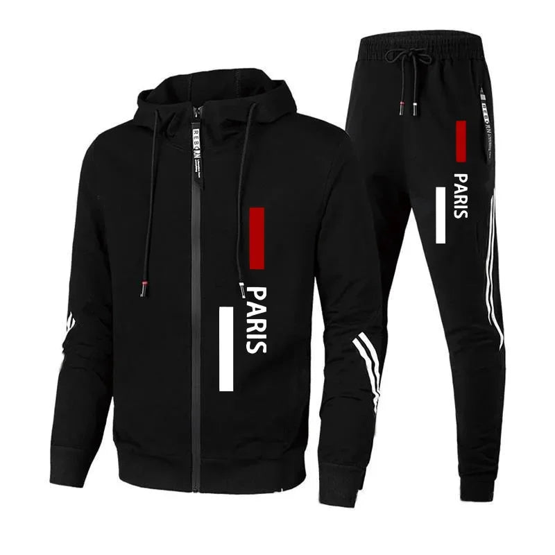 Hot Sales Quality Sports Sweatshirts Men Daily Men Tracksuit Autumn Winter Travel Men's Parka Coat and Sweatpants Outdoor Hoodie.