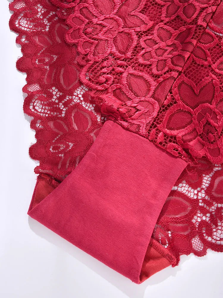 1XL-4XL Plus Size Women Briefs Panties High Waist Sexy Lingerie Hollow Out Underpanties Comfortable Underwear 80-140kg.