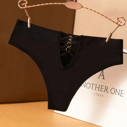 Women's Sexy Panty Seamless Thong Female Intimate Clothes Low Rise Comfort Underwear Lady's Soft Underwear Solid Color Lingerie.