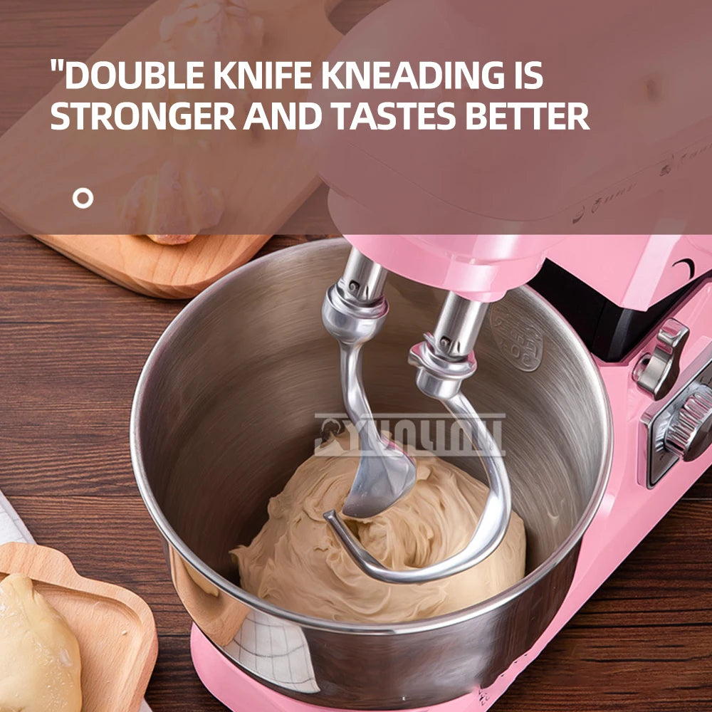 1000W Electric Stand Mixer for Dough Household Kitchen Double Knife Automatic Food Mixer.