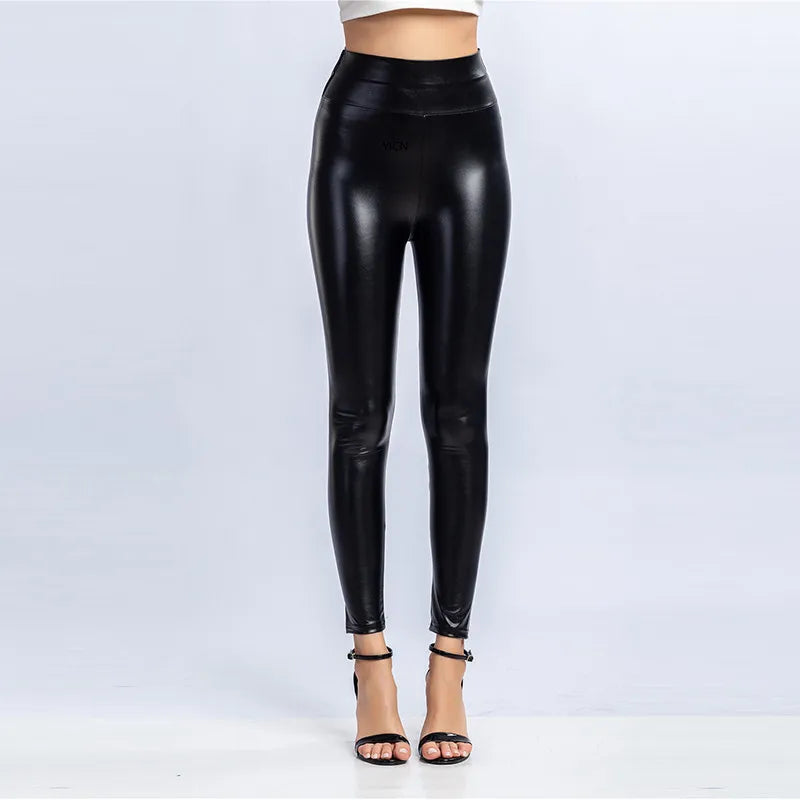 Skinny leggings Black Velvet High Waist Leggings Stretchy Skinny.