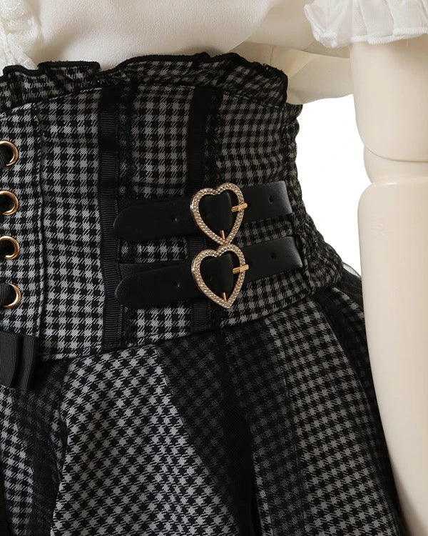 Japanese Liz New Summer Lace Edge Leather Ring High Waist Pleated Skirt Ribbon Bow All-match Short Skirts Big Bow Lolita Blouses.