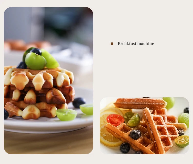 600W Electric Sandwich Maker Waffle Maker Multi-baker Breakfast Machine Toaster Baking Pancake Sandwichera Double Side Heat