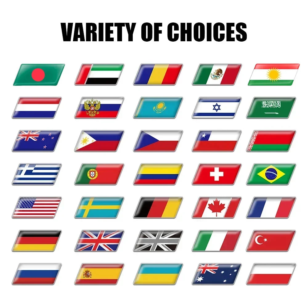 3D Epoxy Sweden France Germany Car Flag Sticker for Peugeot 308 3008 307 207 208 508 2008 306 406 4008 5008 206 408 407 2008.