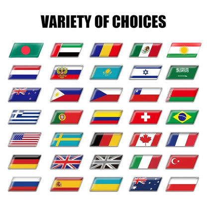 3D Epoxy Sweden France Germany Car Flag Sticker for Peugeot 308 3008 307 207 208 508 2008 306 406 4008 5008 206 408 407 2008.