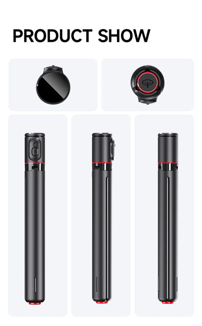 TT01 1770mm All-in-one Auto Pop Open Tripod Bluetooth Remote Tripod Bounce Selfie Stick Phone Holder for Vlog/Video