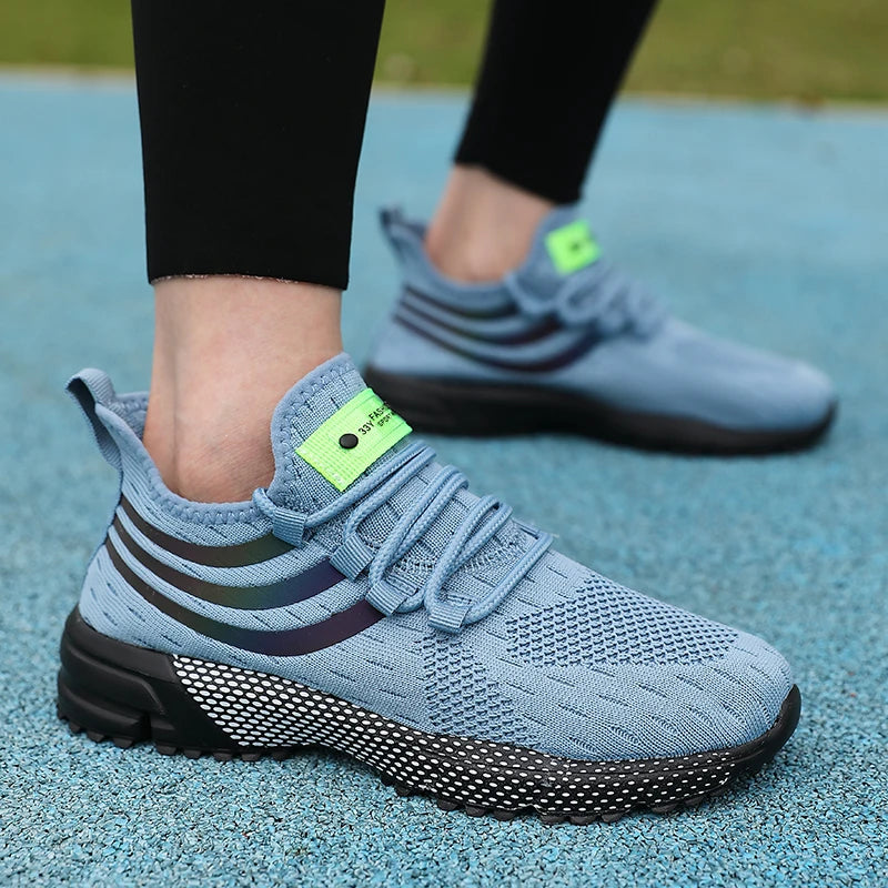 Brand Sports Shoes Breathable Mesh Running Shoes Men's Shock-absorbing Cushion Sports And Leisure Shoes Sneakers For Sale.