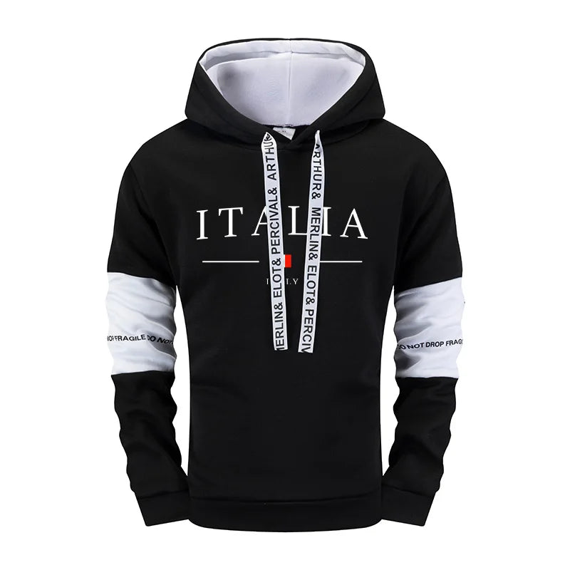 Mens Tracksuit Outdoor Quality Autumn Winter Simple Casual Sports Hooded Single Sweatshirts And Sweatpant Comfort Sports Fitness.