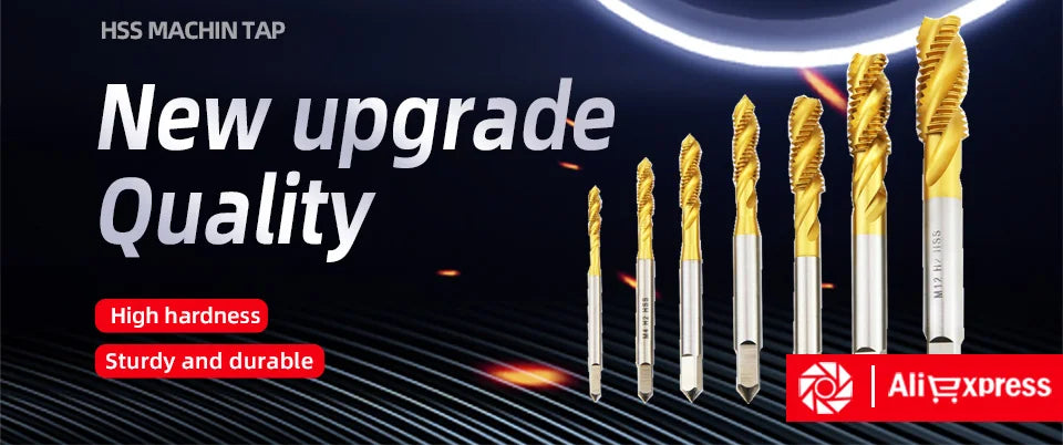 SIQICNC Rechtsgewindebohrer HSS Maschinenstecker Gewindebohrer Metrisches Gewindebohrer Bohrgewindewerkzeug M2 M3 M4 M6 M7 M8 M10 M12 M14 Handwerkzeuge