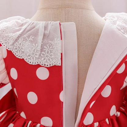 Mascha und Bär Lolita Mädchen Partykleid Barbie Pink Maid 1. Geburtstag Prinzessin Kleider für Kinder Spitze Weihnachtskostüme ASQ03.