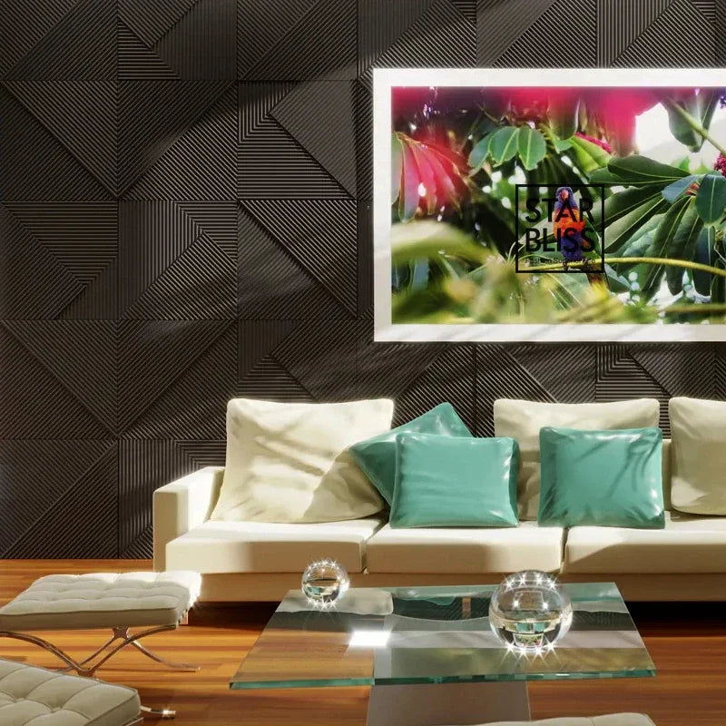 4pcs 50x50cm Champagne gold color 3D Wall Panel Shining Gold 3D Wall Sticker Wedding party background wall art Wood grain paper