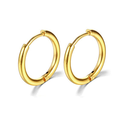 2022 New Simple Stainless Steel Small Hoop Earrings for Women Men Cartilage Ear Piercing Jewelry Pendientes Hombre Mujer.