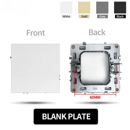 80 mm Typ Rahmen Steckdose 1/2-Wege-Wandknopfschalter USB Typ-C-Anschlüsse Steckdose EU-Standard für Deutschland DIY Teil freie Kombination.