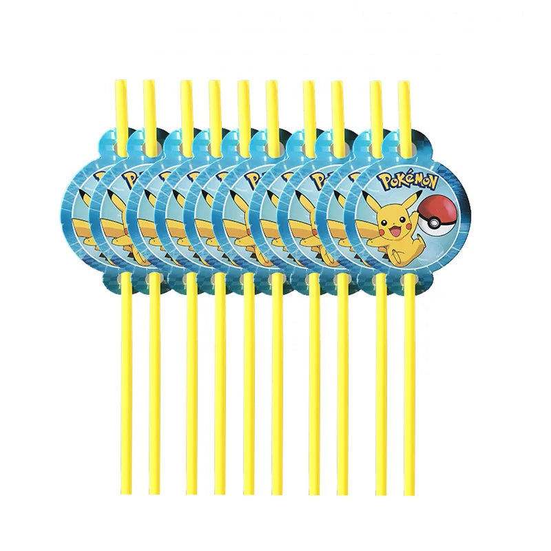 Pokemon Geburtstag Party Dekoration Pikachu Blitz Neue Ballon Set Kid Event Liefert Einweg Geschirr Banner Maske Hintergrund