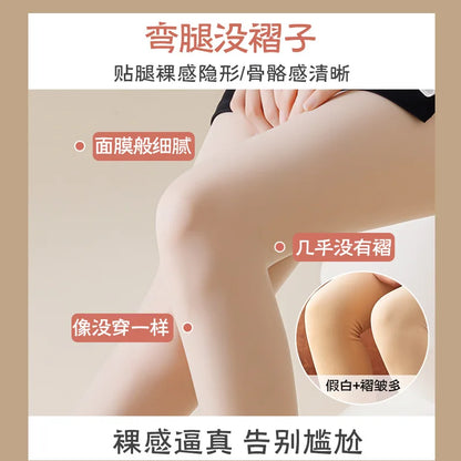 Women Tights Bare Legs for Women Autumn Winter Natural Skin Color Velvet Thickened Pantyhose Beauty Leggings One-piece Pants