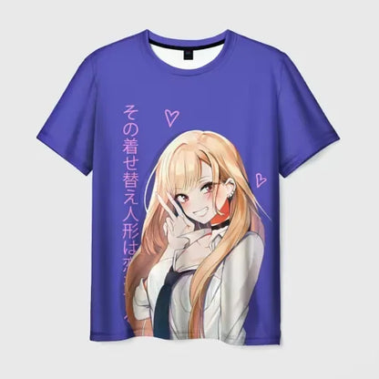 Popular Marin Kitagawa Tshirt 3D Printed Casual Men/Women's Short-sleeve Kids Kawaii Anime T-Shirt Harajuku Unisex Clothes.